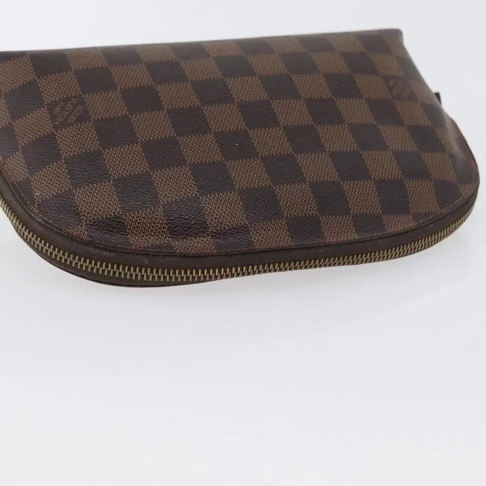Louis Vuitton Damier Ebene Pochette Cosmetic GM Pouch Brown
